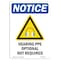 Signmission OSHA Sign, Hearing PPE Optional With Symbol, 18in X 12in Rigid Plastic, 12" W, 18" H, Portrait OS-NS-P-1218-V-13360 - alternate 1